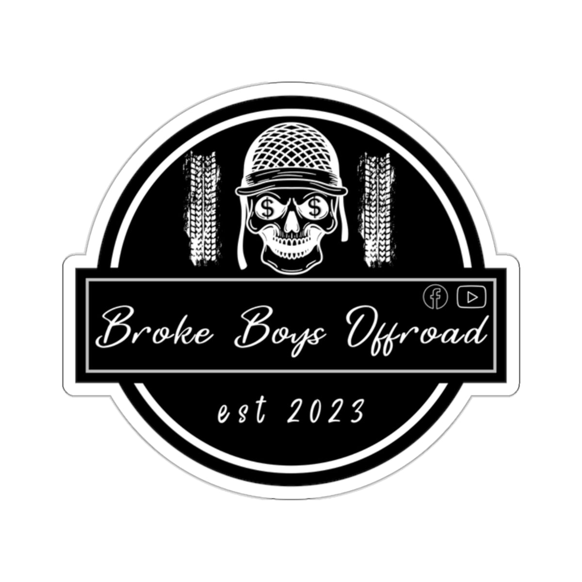 "SKULL" Logo Sticker