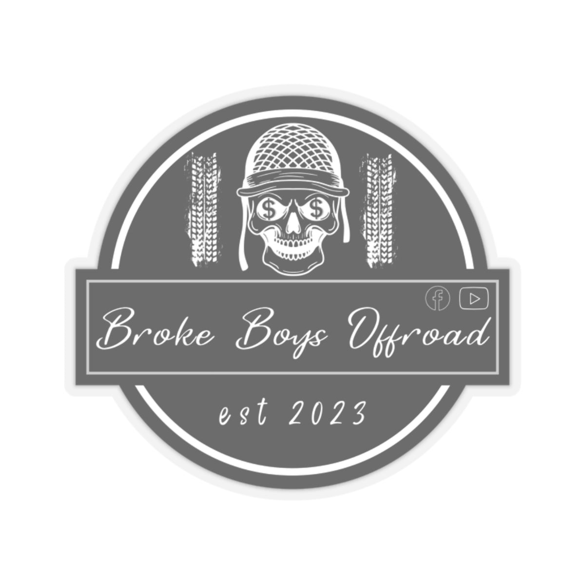 "SKULL" Logo Sticker